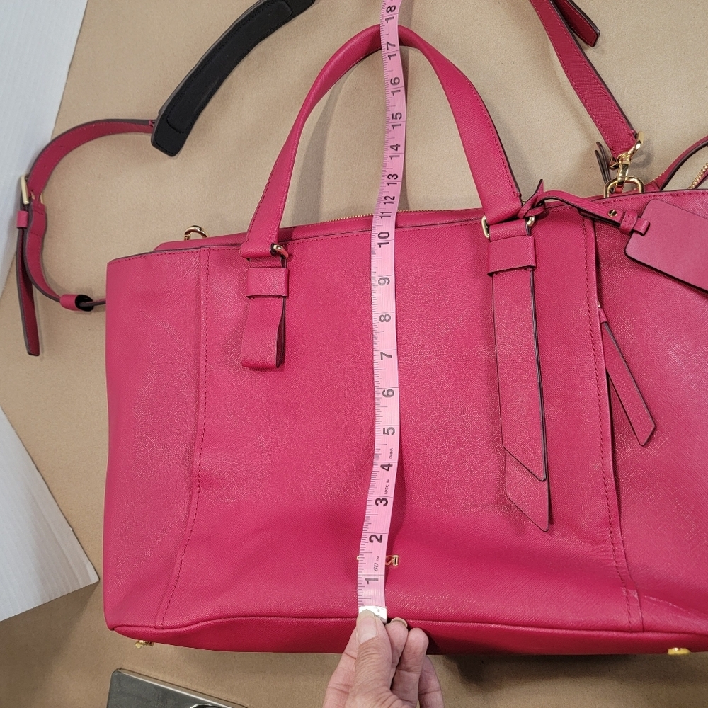 TUMI Varek Park Tote – Raspberry - Full Leather Laptop/Work Bag Style 734421RASP - Picture 13 of 16
